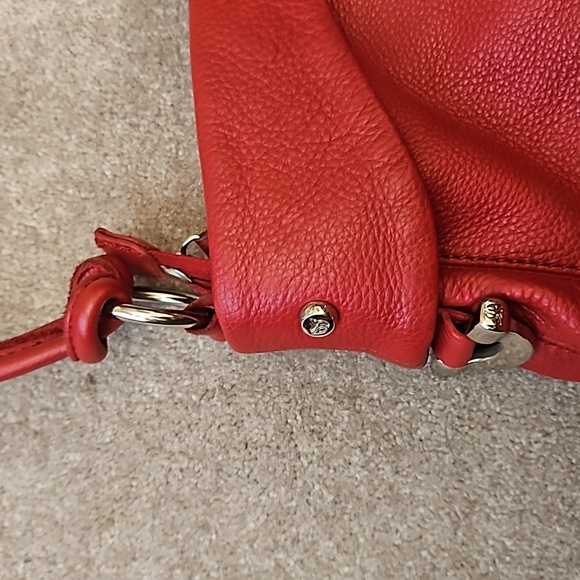 Vintage Allison Scott Red Leather Hobo Bag Purse - Picture 4 of 14